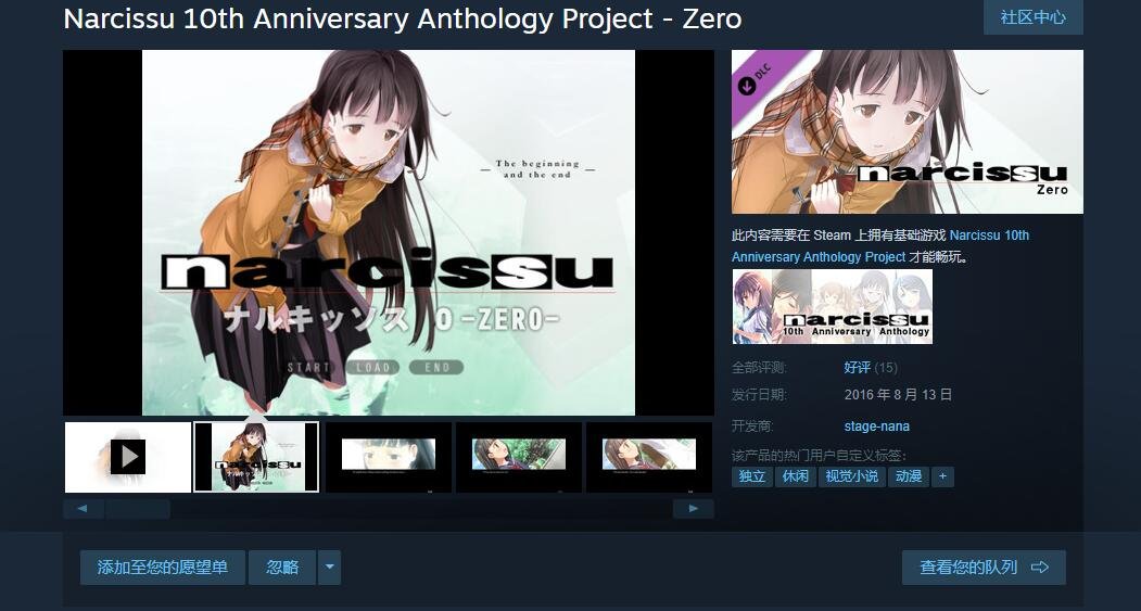 【PC/2D/英文/GAL】Narcissu 10th Anniversary Anthology Project